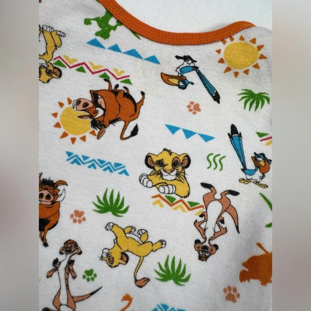 DISNEY‎ Baby Lion King Infant Bodysuit 0-3M Playful Safari Simba Timon Pumba